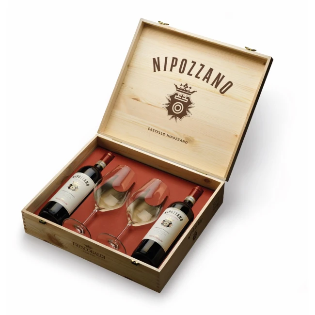 2*Vin Rosu Nipozzano Riserva Chiant Rufina Frescobaldi DOCG 0.75l + Pahare